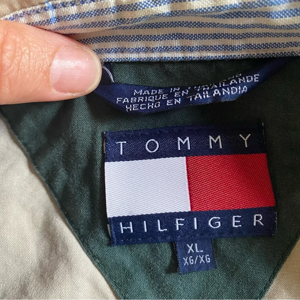 Vintage Tommy Hilfiger Light zip up Tan Jacket Size XL - Picture 4 of 11
